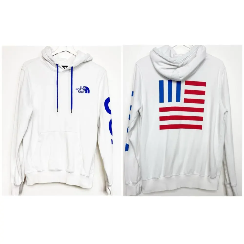 The North Face International Collection USA Pullover White Hoodie S